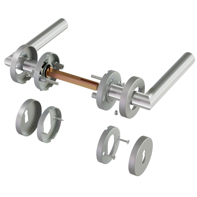 HAIFUAN Stainless Steel Door Lever Handle, Door Lock Handle Set,