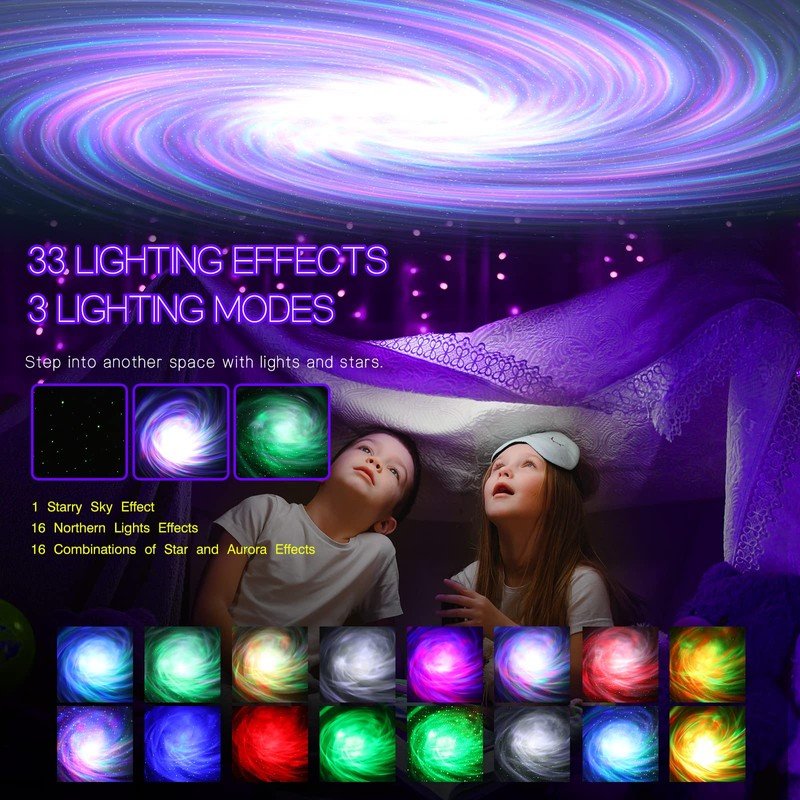 Northern Galaxy Light Aurora Projector with 33 Light Effects, Night