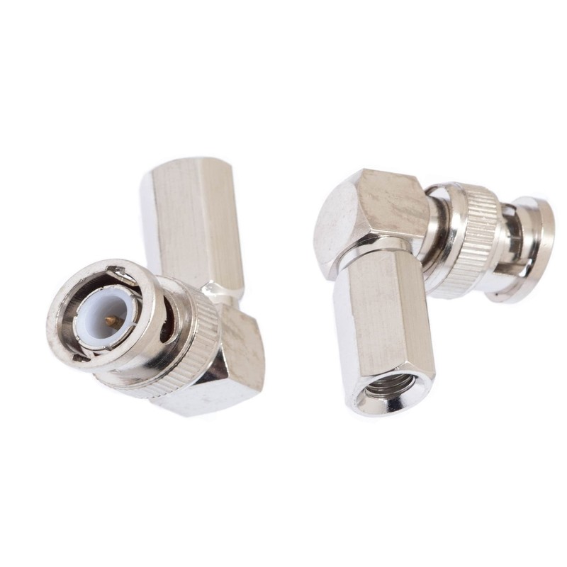 Beetronic 2 x 90 Degree Angled BNC Screw Twist On