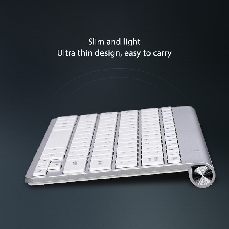 Smart Wireless Keyboard Mouse Kit Silent LED Indicator Waterproof Power