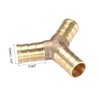 sourcing map 12mm or 1/2" ID Brass Barb Splicer Fitting,Y-Shaped