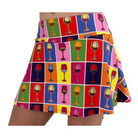 Falda de tenis Queen of the Court Red Winehol Performance | Falda deportiva con pantalones cortos rojos, Rojo -, XL