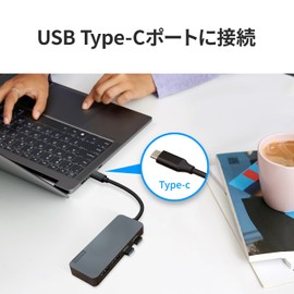 Lenovo 4X90X21427 USB Type-C to USB A Hub with 4 USB Type-A Ports, USB 3.0, Lightweight, Compact, Home Working, Remote Work