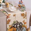 Cloudfomila Fall Pumpkin Blessed Table Runner Farmhouse Burlap Table Runners,