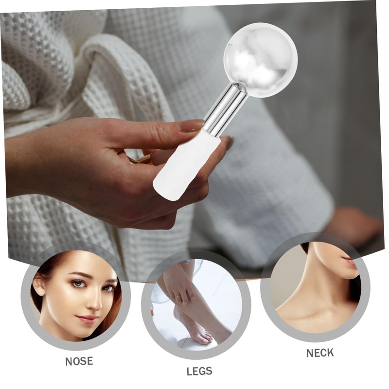 Healeved 2pcs Stainless Steel Ice Globes for Face Massage Handheld