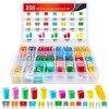 Nilight 250PCS Blade Jcase Car Fuse Assortment Kit Box Replacement