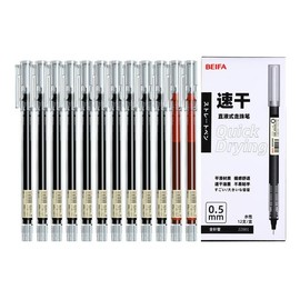 Zoeyirou Gel Pens, 12 Pcs 0.5mm Black Gel Ink Pens Fine Point Smooth Writing Pens, High-End Series Pens for Note Taking, Pretty Gifts for Women, Men, Child