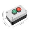 uxcell Push Button Switch Station Momentary NC Red, NO Green,