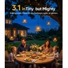 KOOPER Hanging Solar Lanterns Outdoor Waterproof, 4 Pack Flickering Solar