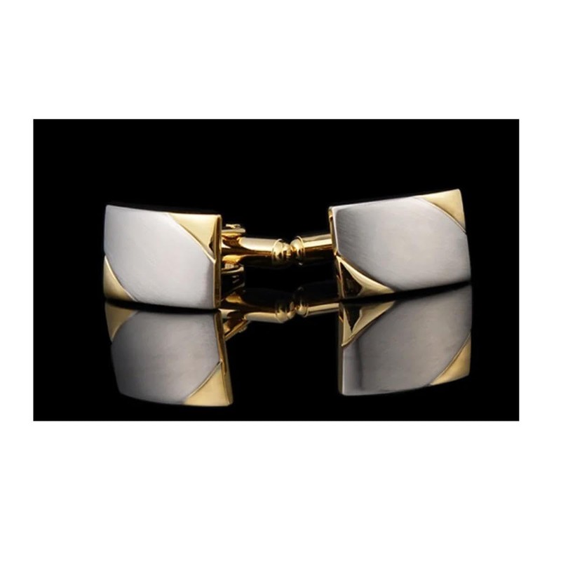 Premium Gold Silver Cufflinks Stunning Design Smart Formal Shirt Cufflinks,