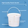 ASEVAT Clear Plastic Bucket with Lids and Handles, Reusable Food