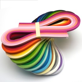 JUYA Thick Multi-Color Quilling Strips Set, 160+ GSM, 40 Colors, 10 Themes, 800 Strips, 54cm Length QP540C40H-10 Width 10mm (0.39 in)