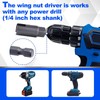 SPEEDWOX 3PCS Power Wing Nut Driver Set 12mm 15mm 18mm