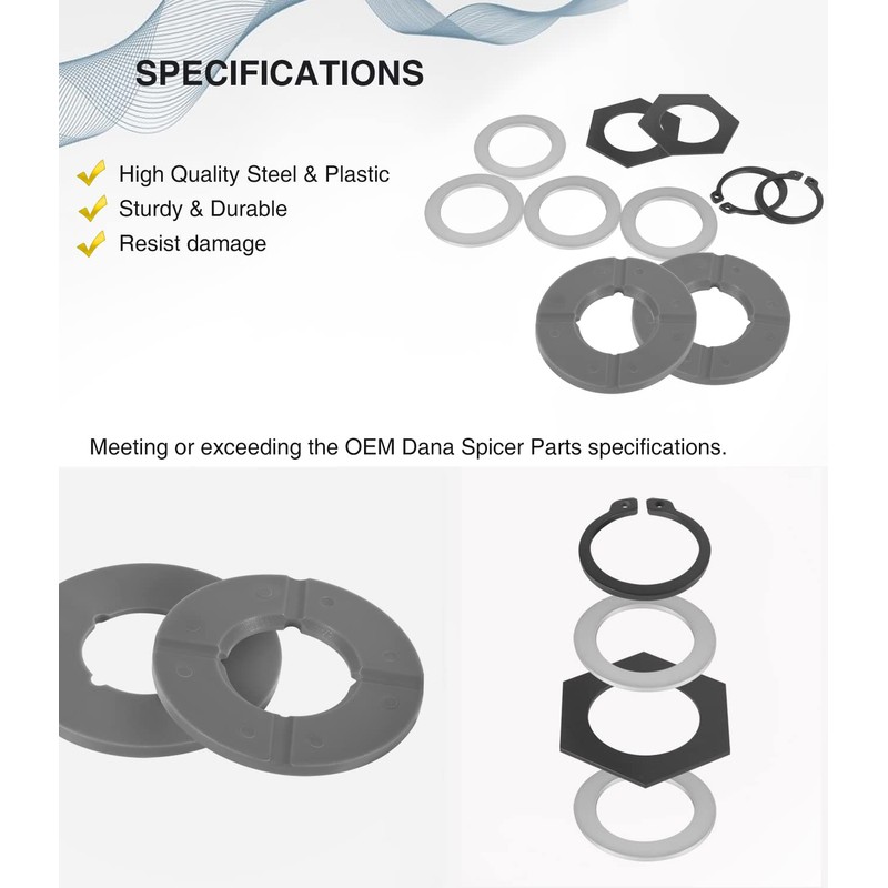 Thrust Washer Snap Ring Kit 50 60 Super Duty Compatible