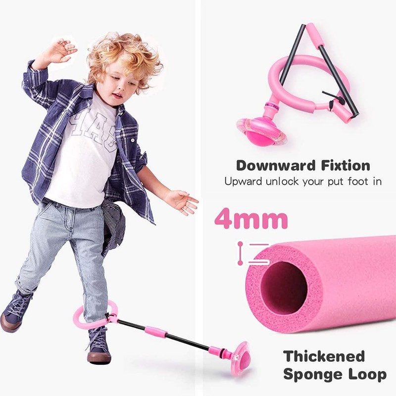 MEISHANG Swing Wheel with Light Wheel, Children's Flashing Jump Ring,
