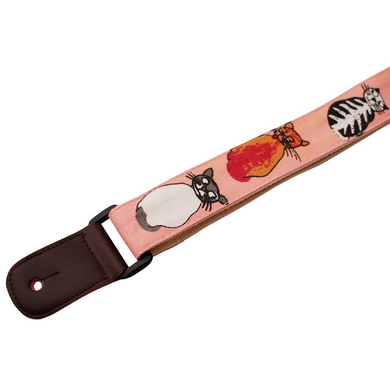 MUSICFIRST® "MISS CAT" Soft Cotton Ukulele Strap Ukulele Shoulder Strap