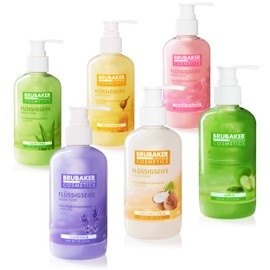 BRUBAKER Cosmetics Hand Wash Lotion Liquid Soap Lavender 240 ml in Practical Dispenser - Gently Cleans and Moisturises - for Hygienically Clean Hands