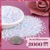 8000PCS 3mm Resin Jelly Rhinestones in Bulk (White AB), Bedazzling