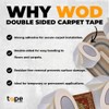 WOD DCPT43T Double Sided Carpet Tape - 4 inch x
