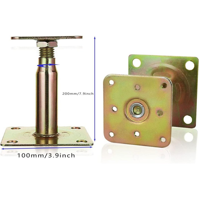 Adjustable Base Plates Brackets Post Holders, Lokatall 2 Pack Heavy