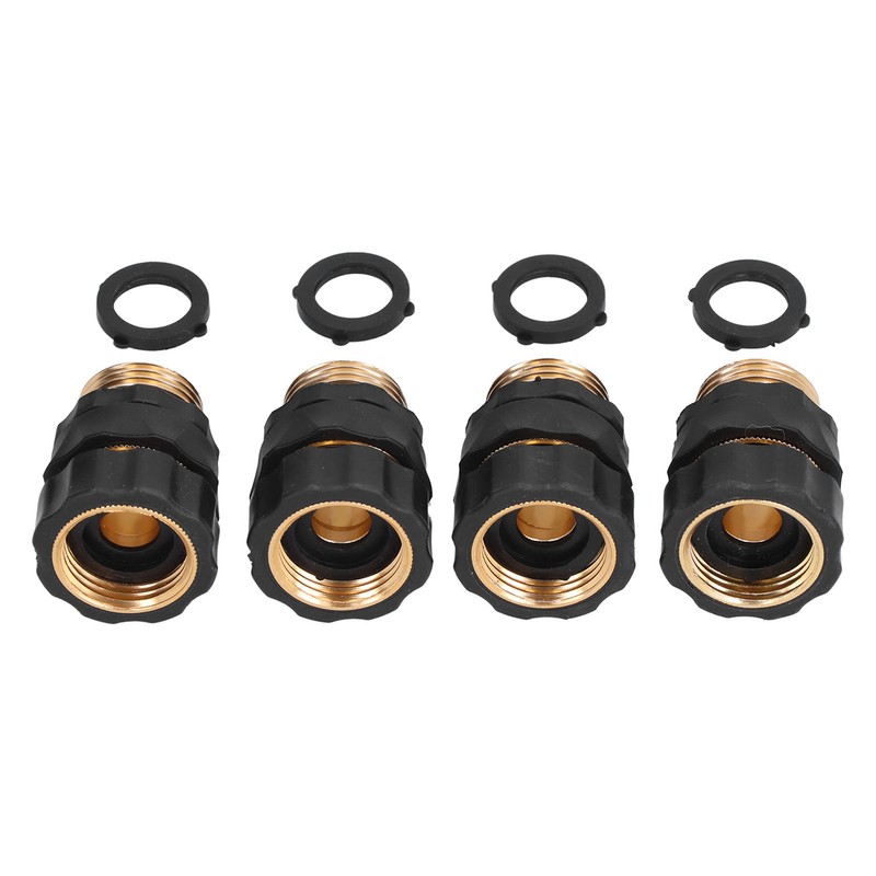 4Pcs Garden Hose Quick Connector Brass High Hardness Durable No