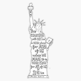 Statue Of Liberty Roosevelt Quote Bumper Sticker Vinyl Decal 5"
