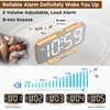 Peakeep Slim Digital Mirror Aesthetic Alarm Clock for Bedrooms Desk