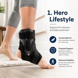 Adjustable Stirrup Ankle Brace for Daily Support – Rigid Stabilizer with Custom-Fit Straps for Walking, Activity & Recovery Use