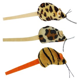 TTcat 3PCS Cat Toys Mice with Catnip Matatabi,Interactive Catch Play Mouse Toy for Indoor Cats,Kittens
