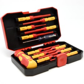 ArmaKit VDE Interchangable Screwdriver Set - 13 Piece Insulated Terminal Kit Tested and Certified to IEC60900 1000v (AKVDE-13i)