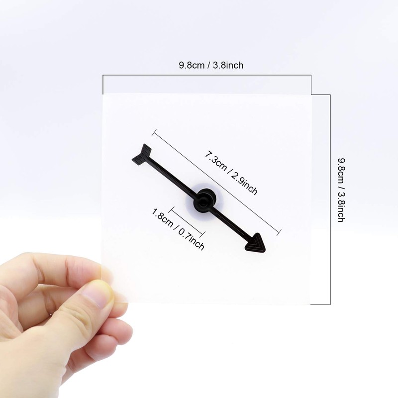Lohoee 15Pcs Transparent Spinners Math Game Spinner with Rotating Arrow