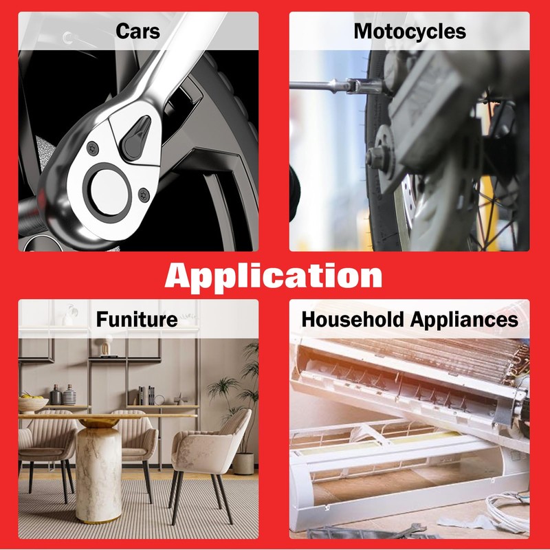 LEONTOOL 3 Piece Extendable Ratchet Set 1/4 3/8 1/2 Inch