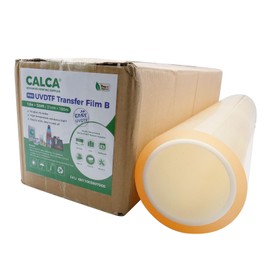 US Stock, CALCA UV DTF Transfer Film B 12in x 328ft UV DTF AB Film Roll Crystal Label Transfer Film Positioning Film for UV DTF Printer Direct Print On Sticker
