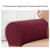 LINGXIYA Set of 2 Sofa Armrest Cover, Soft Stretch Arm