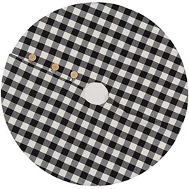 Park Designs 113-560BC Black and Cream Wicklow Check Tree Skirt, 52-inch Diameter