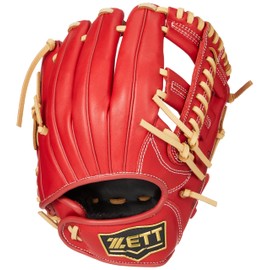 ZETT BJGB76430 Boys Soft Grab, Grand Hero, All-round, Red x Pastel Brown, Right Throw Size: M