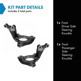 TRQ Front Steering Knuckle Set,Steering Knuckle Kit Compatible with 2010-2012 Lexus HS250h 2011-2016 Scion tC 2016-2018 Toyota Mirai 2006-2018 RAV4