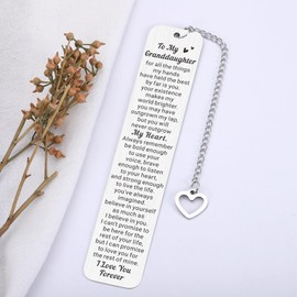 Granddaughter Gifts from Grandma,to My Granddaughter Bookmark,Granddaughter Birthday Gifts,Best Grandma Gifts for Granddaughter,16th 18th 21st Birthday Gifts for Her Girls,Christmas Gifts for Girls