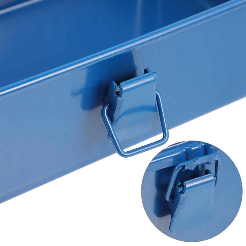 Large Metal Lock Tool Box : Housoutil Portable Tool Box