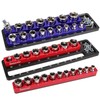 Magnetic Socket Holder Organizer Set: Detachable Drive Sockets Storage Tray,