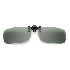 1Pcs Solar Clip, Small Polarized Sunglasses, UV 400 Protection, Clip on Sunglasses for Men Women, for Driving and Outdoor Activities, Dark Green