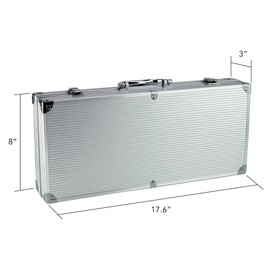 Arora Grilling Accessories, Grill Tools, BBQ Tools with Aluminum Carrying Case, Barbecue Tool Sets, 16-Piece