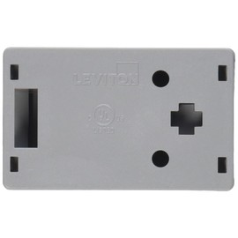 Leviton 41089-1GP QuickPort Surface Mount Housing, 1-Port, Grey