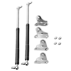 Gas Struts 14 Inch 50lb Gas Spring Shocks for Heavy Lid, RV Bed Lift Toolbox RV Bed Lift Support for Bench Trash Bin Outdoor Bench Storage with L-Type Bracket (50lb, 14inch)