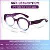 Stylish Designer Round Reading Glasses Blue Light Blocking for Women,