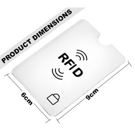 SAITECH IT 10 Pcs RFID Blocking Credit Card Holders Sleeves for Identity Theft Protection, Perfectly Fits in Wallet/Purse-Silver