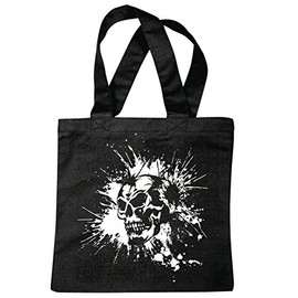 Reifen-Markt Tasche Umhängetasche VINTAGE SKULL BIKERSHIRT GOTHIC BIKE CLUB MC MOTORCYCLE CHOPPER CUSTOM MOTORRAD MOTORRADTREFFEN CLUB TREFFEN Einkaufstasche Schulbeutel Turnbeutel in Schwarz