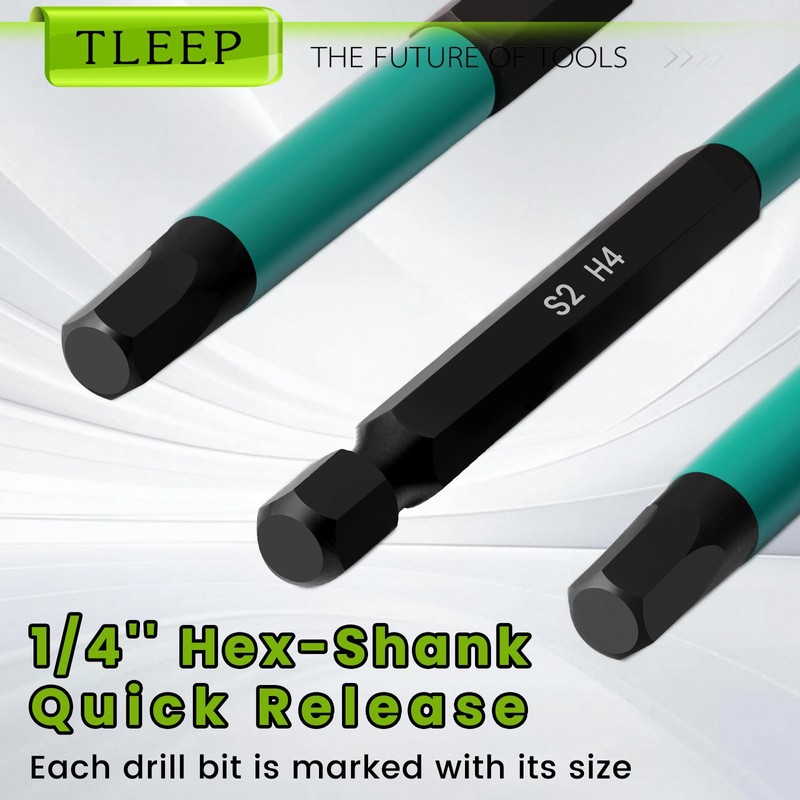 TLEEP Impact Drill Allen Key Set 50mm+90mm+150mm Long, Allen Wrench