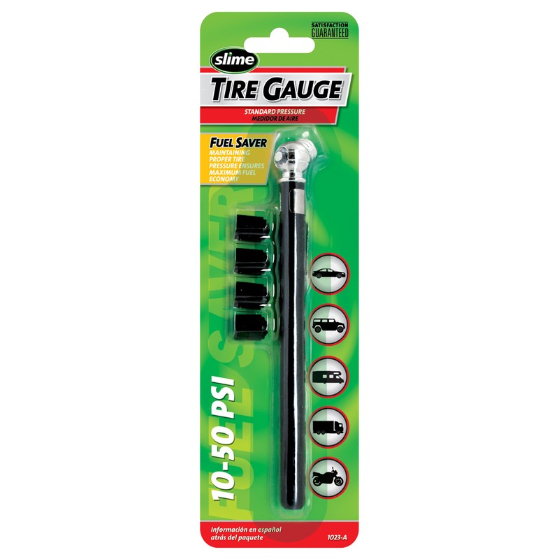 Slime 1023-A Pencil Tire Gauge, 10-50 PSI
