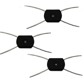 Cauaoa 3 Pcs Black Universal Fit String Trimmer Replacement Head, Electric Weed Eater Head Replacement Weed Trimmer Head-Line Trimmer Head Weed Wackers Attachment for Cordless Grass Trimmer Weed